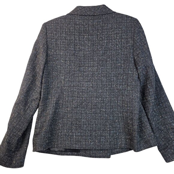 Pendleton Wool Silk Size 10 Jacket Double-Breasted Navy Speckled Tweed Deadstock - Picture 3 of 10